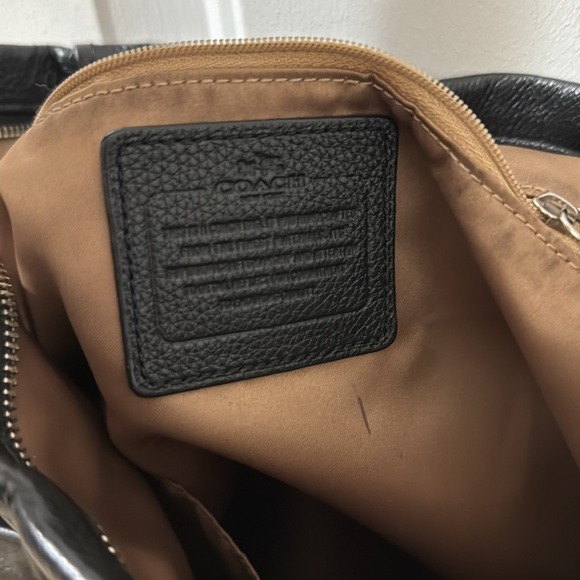 Used Black Coach Leather Hobo Bag - Picture 5 of 8